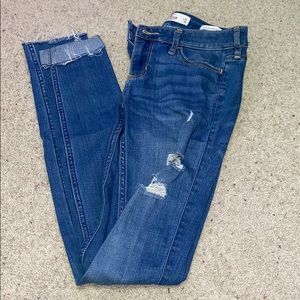 Hollister ripped skinny jeans